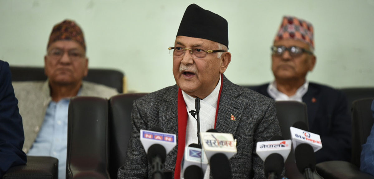देश चिन्ताजनक परिस्थितिमा हुँदा पनि गठबन्धन सत्तामा मात्रै सीमित भयाे : ओली